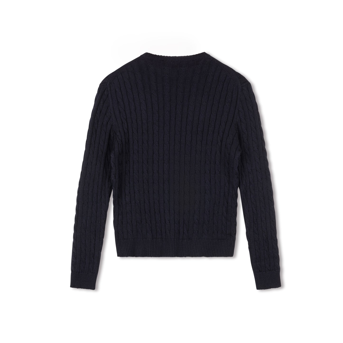 Cable Knit Sweater - Navy