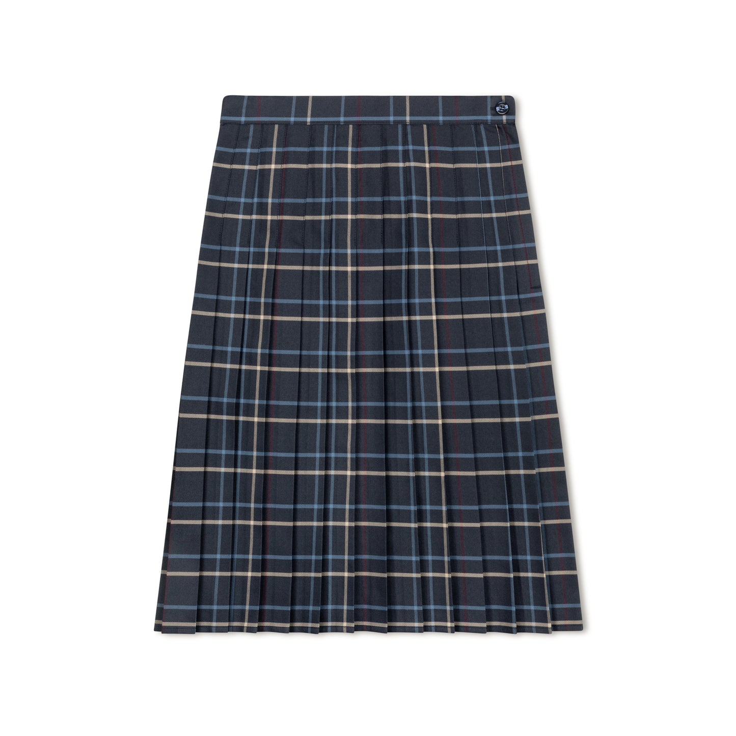 Blue Wine Beige Multi Plaid Skirt