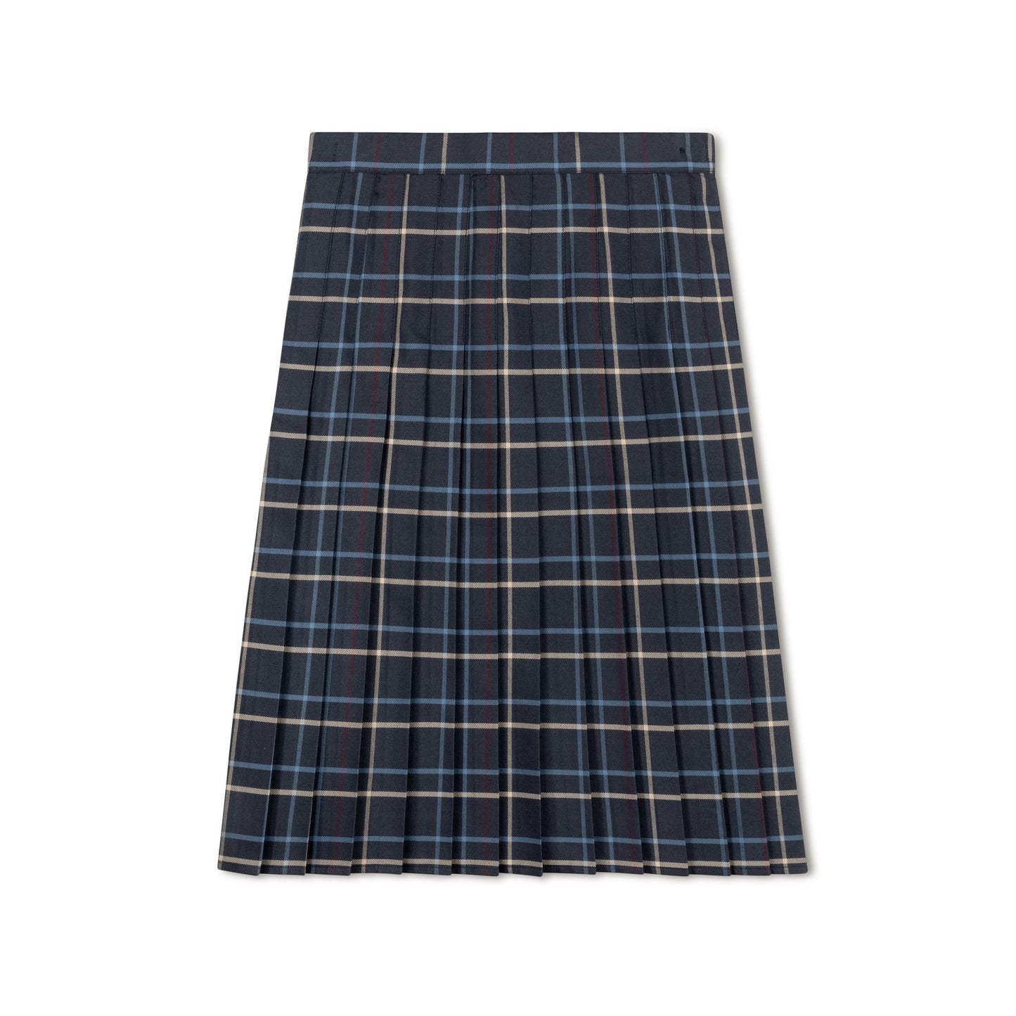 Blue Wine Beige Multi Plaid Skirt