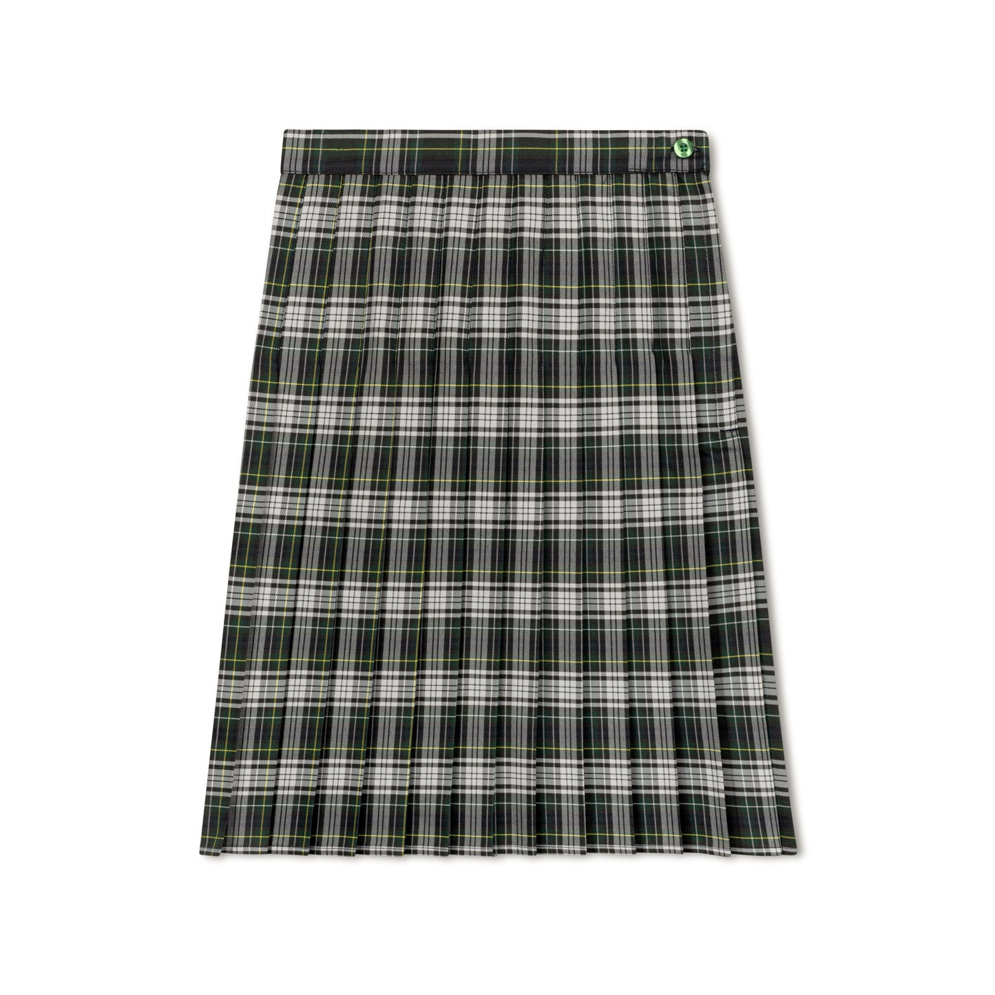 Green White Multi Plaid Skirt