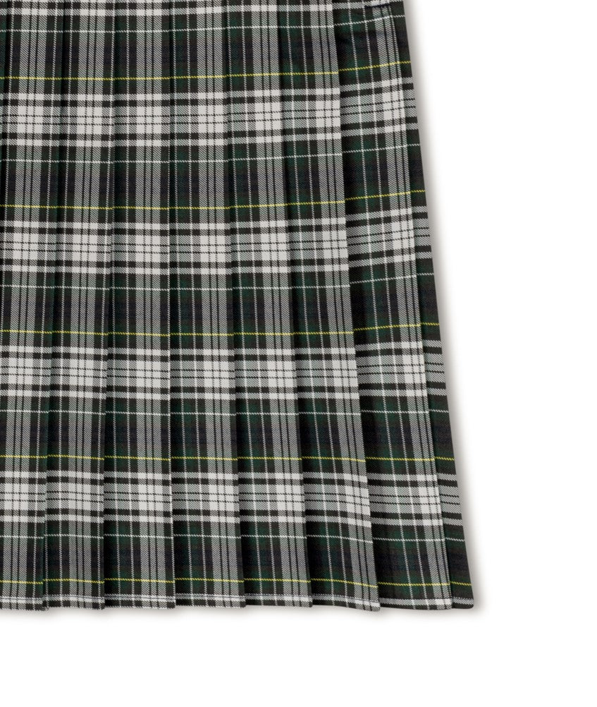 Green White Multi Plaid Skirt
