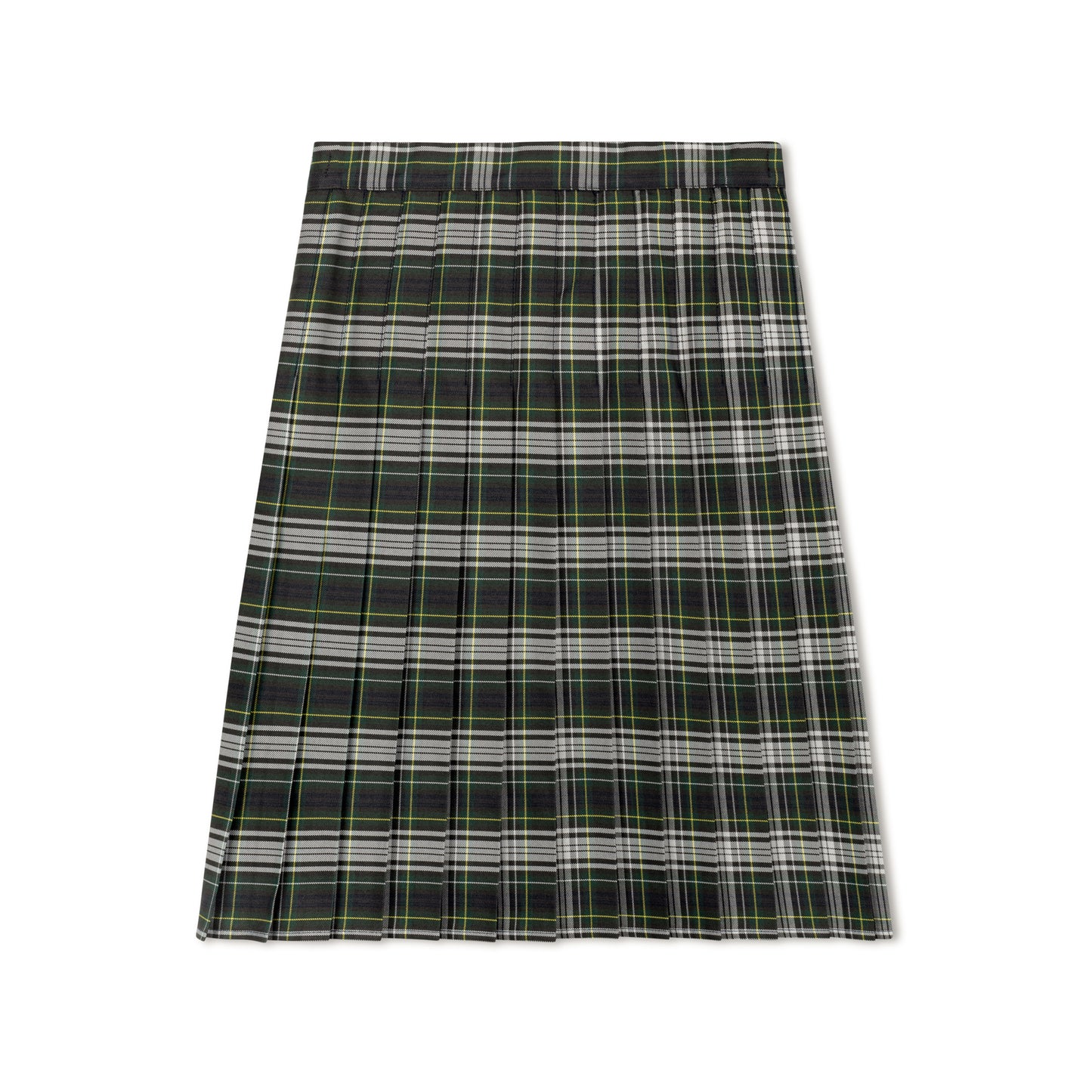 Green White Multi Plaid Skirt