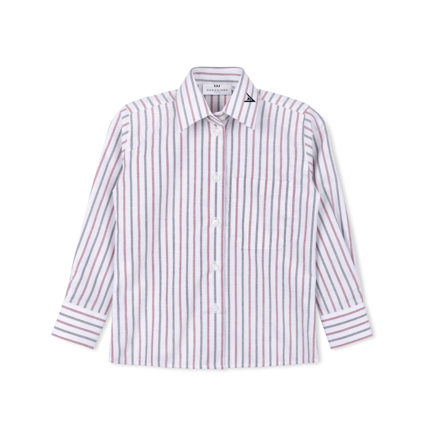 Wine Multi Striped Shirt with Satmar UTA logo