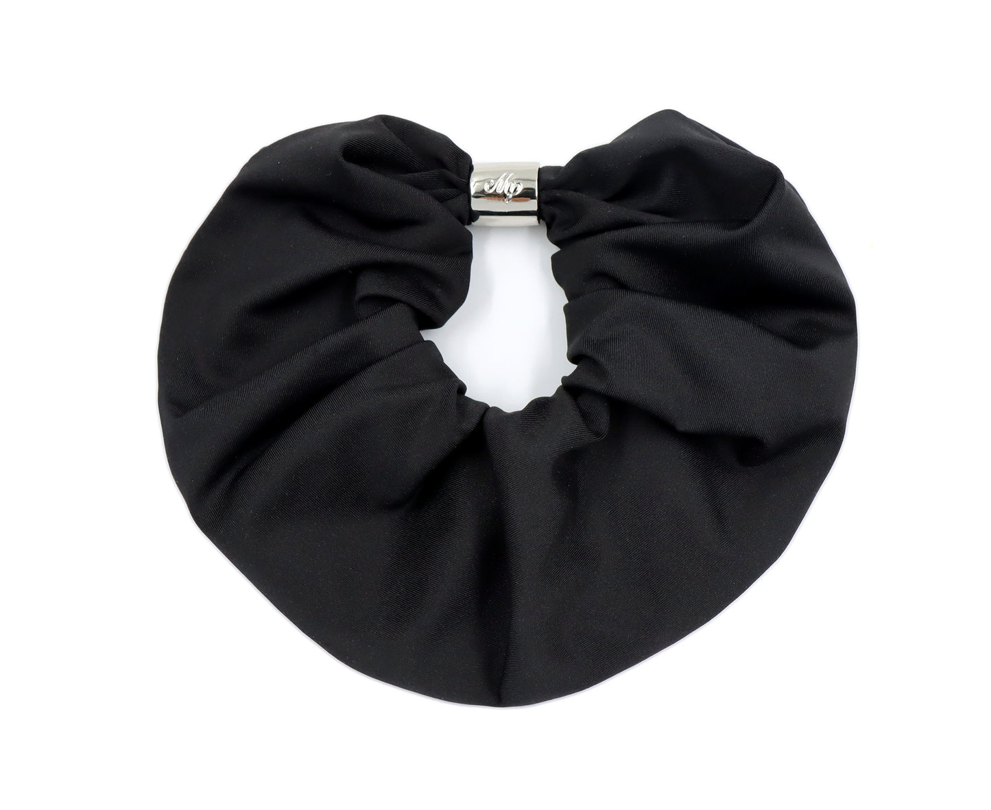 Miss Plaid - Black Oversize Scrunchie
