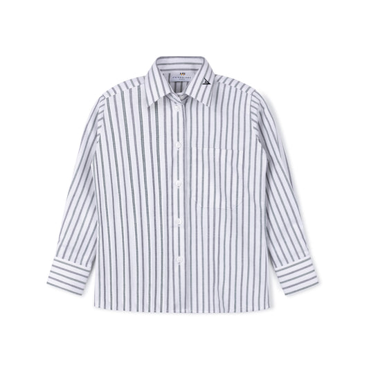 Green Multi Striped Shirt with Satmar UTA logo