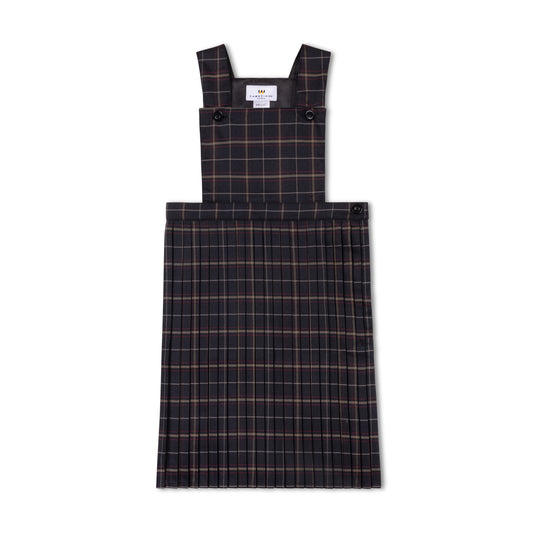 Black Maroon Beige Plaid Jumper - Narrow Pleat