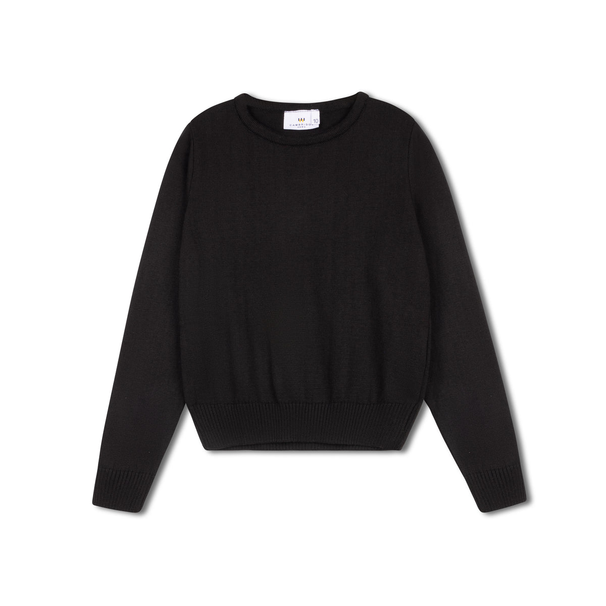 Black Crew Neck Sweater - Thick