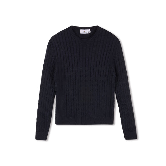 Cable Knit Sweater - Navy