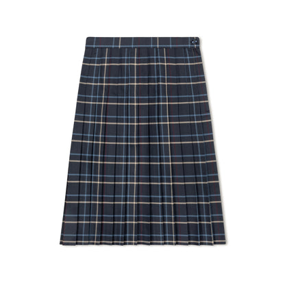 Blue Wine Beige Multi Plaid Skirt