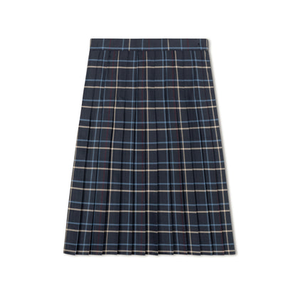 Blue Wine Beige Multi Plaid Skirt