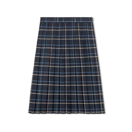 Blue Wine Beige Multi Plaid Skirt