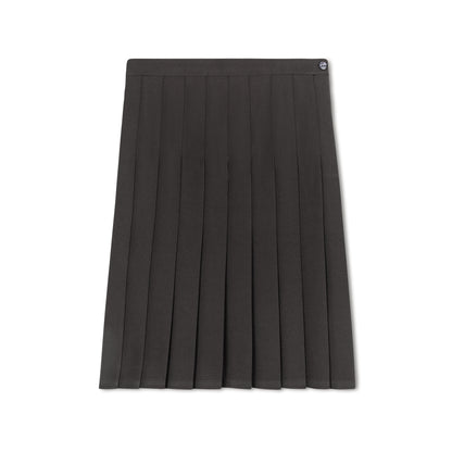 Grey - Cambridge Wide Pleat Skirt - Permanent Pleat