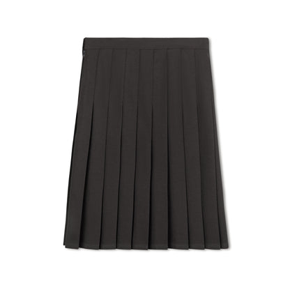 Grey - Cambridge Wide Pleat Skirt - Permanent Pleat