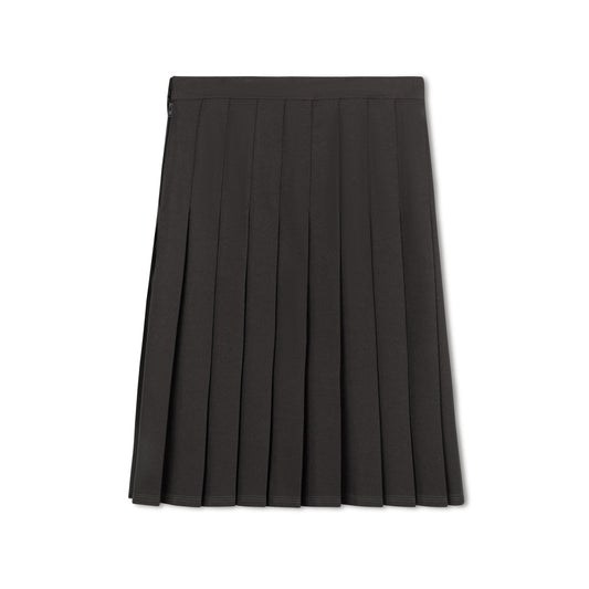 Grey - Cambridge Wide Pleat Skirt - Permanent Pleat