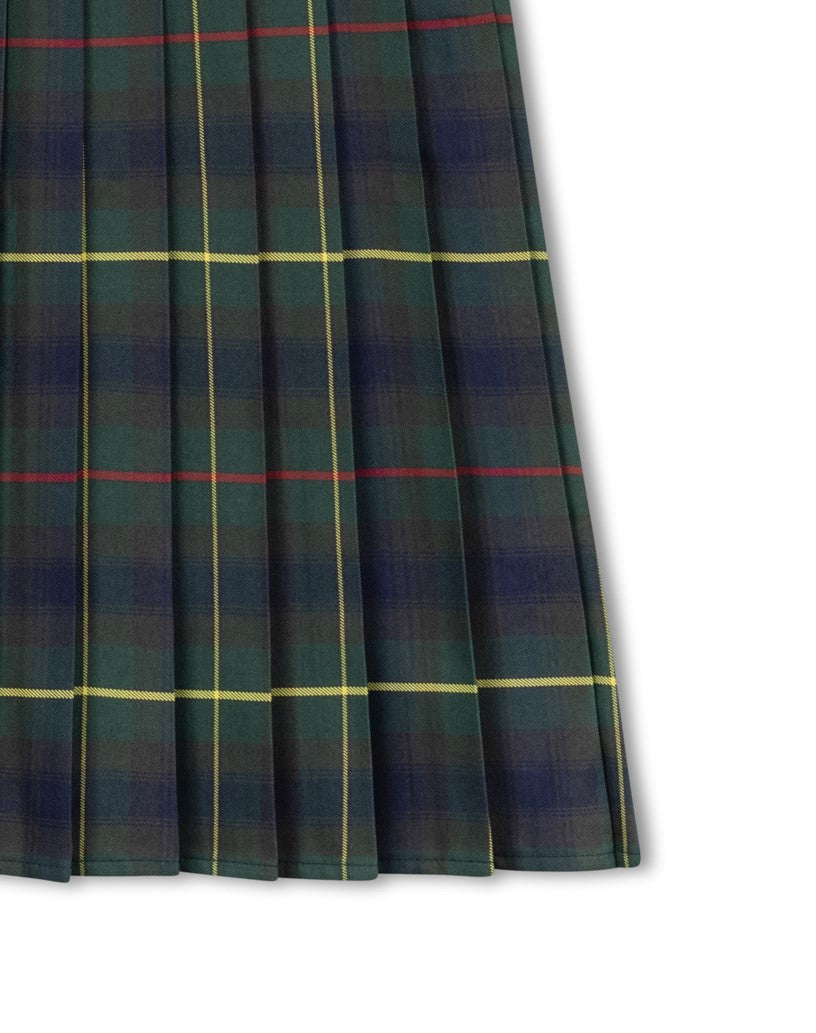 Green Yellow Red Multi Plaid Skirt