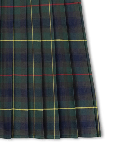 Green Yellow Red Multi Plaid Skirt