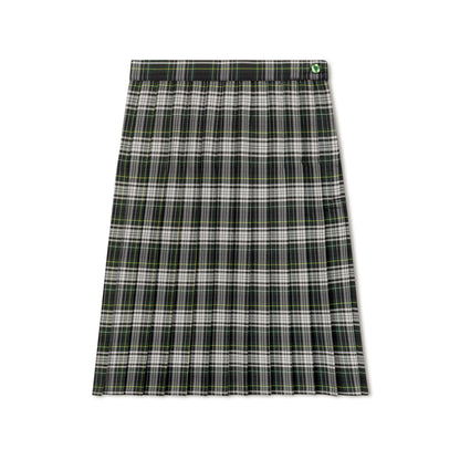 Green White Multi Plaid Skirt