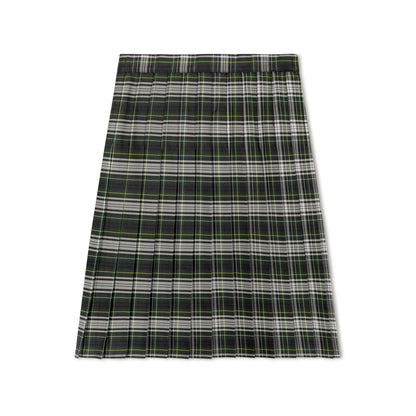 Green White Multi Plaid Skirt