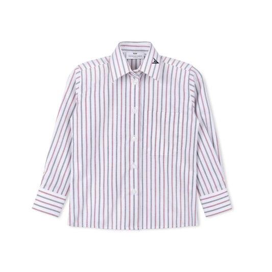 Wine Multi Striped Shirt with Satmar UTA logo