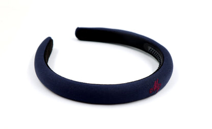Miss Plaid - Navy Logo Embroidered Headband
