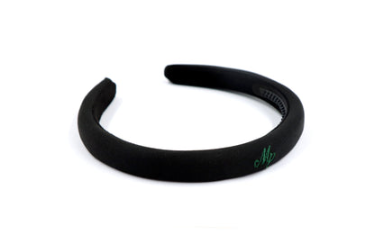 Miss Plaid - Black Logo Embroidered Headband