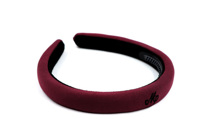 Miss Plaid - Burgundy Logo Embroidered Headband