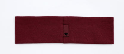 Miss Plaid - Burgundy Embroidered Sweatband