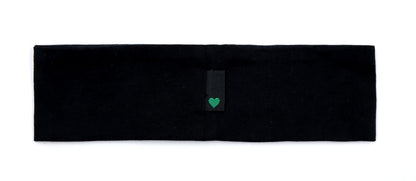 Miss Plaid - Black Embroidered Sweatband